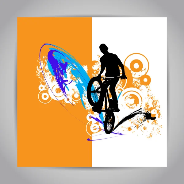 BMX rider design — Stock Vector