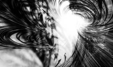 Soyut dijital teknoloji arkaplanının 3B görüntülenmesi