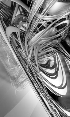 Soyut dijital teknoloji arkaplanının 3B görüntülenmesi 