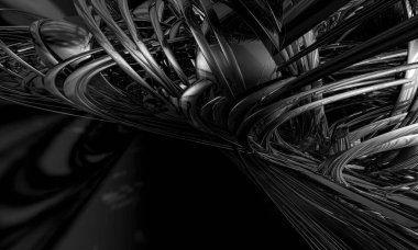 Soyut dijital teknoloji arkaplanının 3B görüntülenmesi 