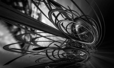 Soyut dijital teknoloji arkaplanının 3B görüntülenmesi 