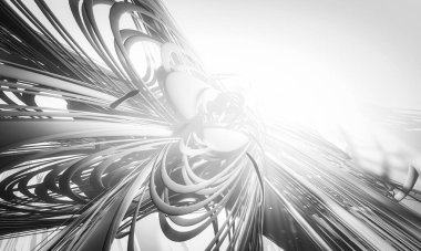 Soyut dijital teknoloji arkaplanının 3B görüntülenmesi 