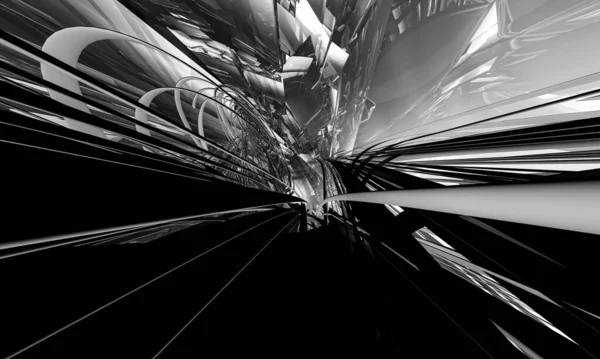 抽象的なデジタル技術の背景の3Dレンダリング — ストック写真