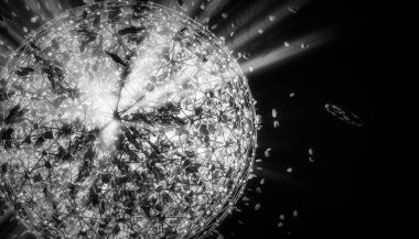 Soyut dijital teknoloji arkaplanının 3B görüntülenmesi 