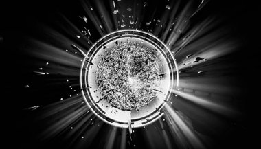 Soyut dijital teknoloji arkaplanının 3B görüntülenmesi 