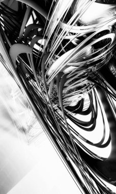 Soyut dijital teknoloji arkaplanının 3B görüntülenmesi 