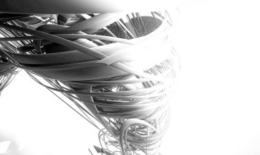 Soyut dijital teknoloji arkaplanının 3B görüntülenmesi 