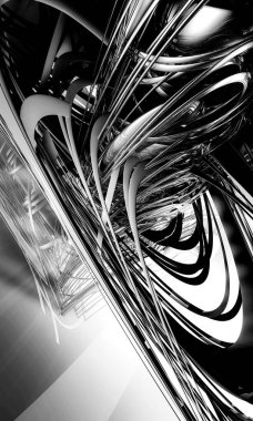 Soyut dijital teknoloji arkaplanının 3B görüntülenmesi 