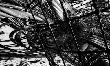 Soyut dijital teknoloji arkaplanının 3B görüntülenmesi 