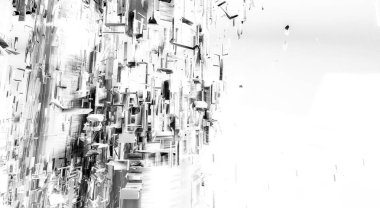 Soyut dijital teknoloji arkaplanının 3B görüntülenmesi 