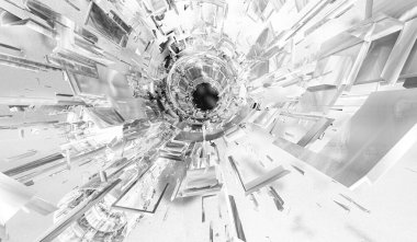 Soyut dijital teknoloji arkaplanının 3B görüntülenmesi 