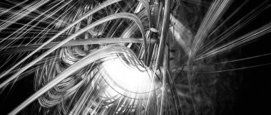 Soyut dijital teknoloji arkaplanının 3B görüntülenmesi 