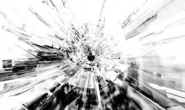 Soyut dijital teknoloji arkaplanının 3B görüntülenmesi 