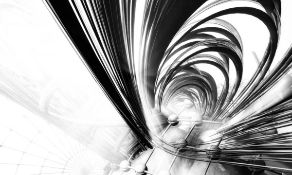 Renderização Fundo Abstrato Tecnologia Digital — Fotografia de Stock