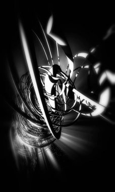 Soyut dijital teknoloji arkaplanının 3B görüntülenmesi 