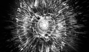 Soyut dijital teknoloji arkaplanının 3B görüntülenmesi 