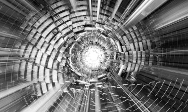 Soyut dijital teknoloji arkaplanının 3B görüntülenmesi 