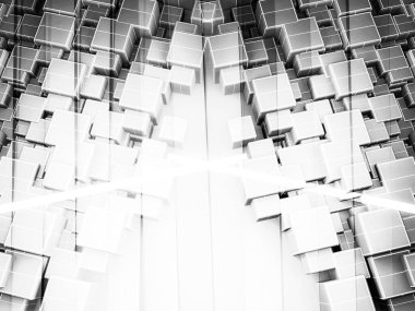 Soyut dijital teknoloji arkaplanının 3B görüntülenmesi 