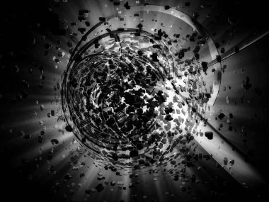 Soyut dijital teknoloji arkaplanının 3B görüntülenmesi 