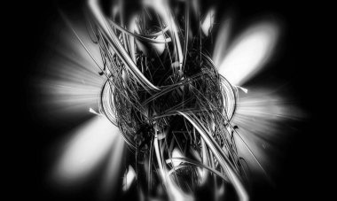 Soyut dijital teknoloji arkaplanının 3B görüntülenmesi 