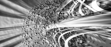 Soyut dijital teknoloji arkaplanının 3B görüntülenmesi 