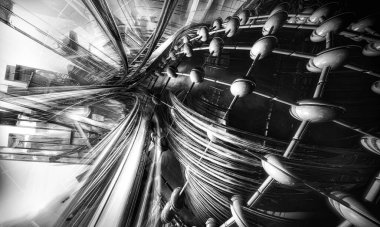 Soyut dijital teknoloji arkaplanının 3B görüntülenmesi 