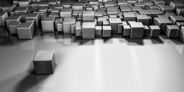 Soyut dijital teknoloji arkaplanının 3B görüntülenmesi 