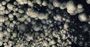 Soyut teknoloji iletişim konseptinin 3D çizimi 