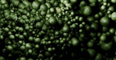 Soyut teknoloji iletişim konseptinin 3D çizimi 