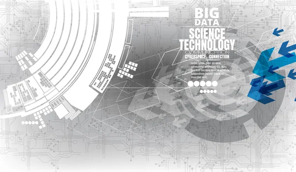 Vektor Des Wissenschaftstechnischen Konzepts Kommunikationsnetzwerk — Stockvektor