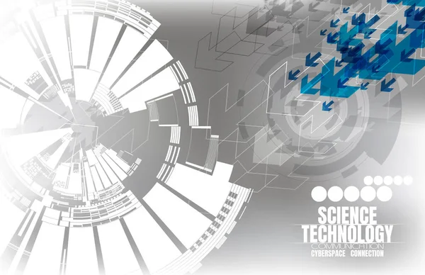 Vecteur Concept Technologie Scientifique Réseau Communication — Image vectorielle