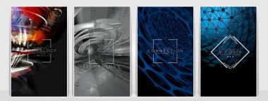 Soyut teknoloji konsepti sunum için hazır, vektör 3d illüstrasyon 