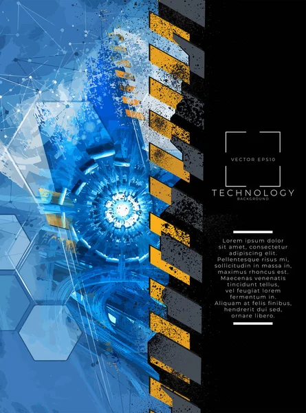 Abstract Technologie Concept Achtergrond Klaar Voor Presentatie Vector Illustratie — Stockvector