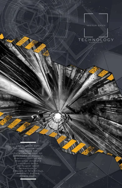 Abstrakt Teknik Koncept Bakgrund Redo För Presentation Vektor Illustration — Stock vektor