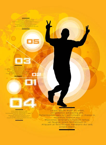 Running Man Sport Background Ready Poster Banner Vector — Stock Vector