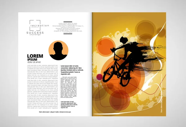 Magazine Impression Avec Sujet Sportif Arrière Plan Vecteur Facile Éditer — Image vectorielle