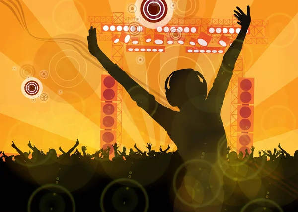 Concert Background Design Easy Edit Vector Illustration — Stock Vector