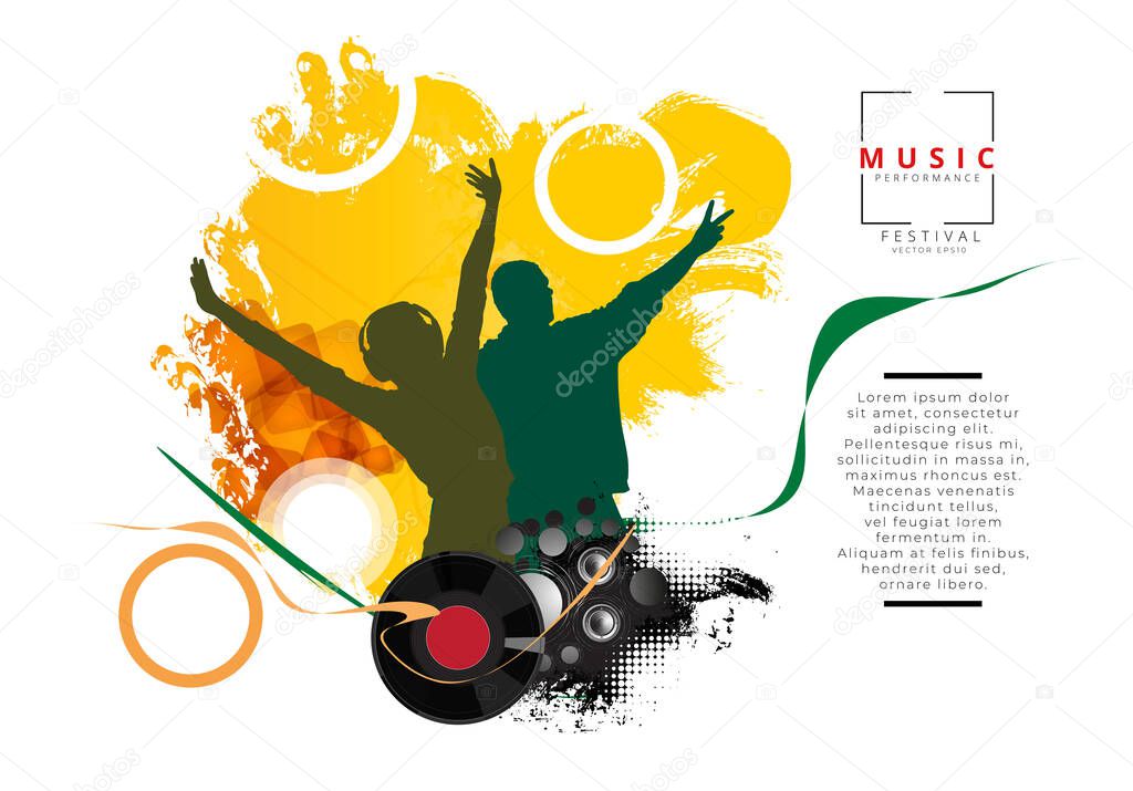 Nightlife and music festival concept. Vector illustration ready for banner or poster