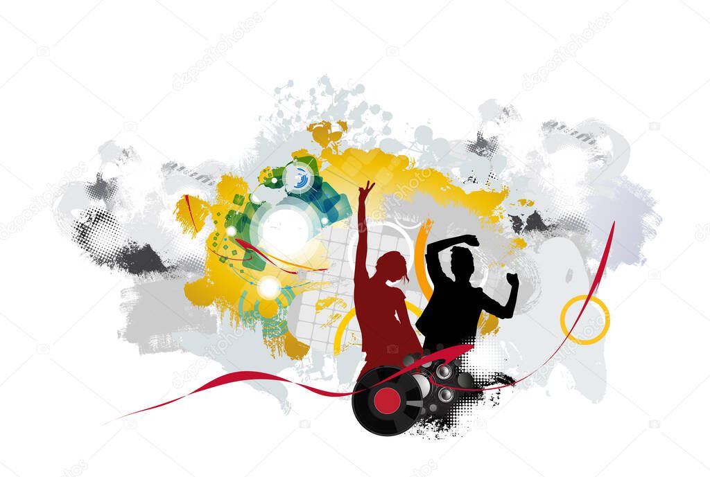 Nightlife and music festival concept. Vector illustration ready for banner or poster