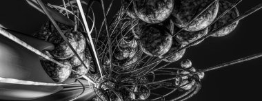 Yenilikçilik teknolojisinin 3 boyutlu tanıtımı, yüksek teknoloji iletişim konsepti