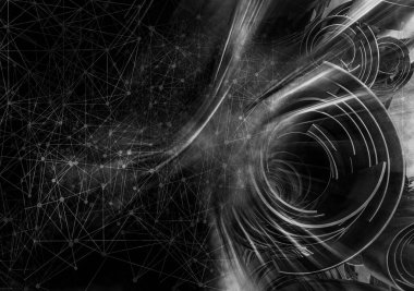 Yenilikçilik teknolojisinin 3 boyutlu tanıtımı, yüksek teknoloji iletişim konsepti