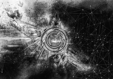 Yenilikçilik teknolojisinin 3 boyutlu tanıtımı, yüksek teknoloji iletişim konsepti