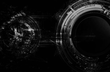 Yenilikçilik teknolojisinin 3 boyutlu tanıtımı, yüksek teknoloji iletişim konsepti