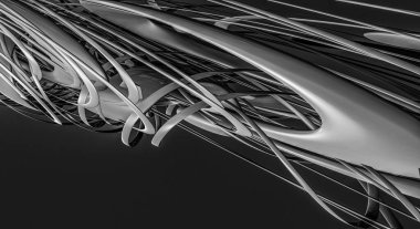 Yenilikçilik teknolojisinin 3 boyutlu tanıtımı, yüksek teknoloji iletişim konsepti