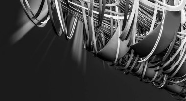 Yenilikçilik teknolojisinin 3 boyutlu tanıtımı, yüksek teknoloji iletişim konsepti