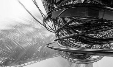 Yenilikçilik teknolojisinin 3 boyutlu tanıtımı, yüksek teknoloji iletişim konsepti