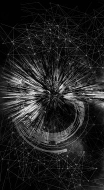 Yenilikçilik teknolojisinin 3 boyutlu tanıtımı, yüksek teknoloji iletişim konsepti