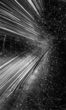 Yenilikçilik teknolojisinin 3 boyutlu tanıtımı, yüksek teknoloji iletişim konsepti