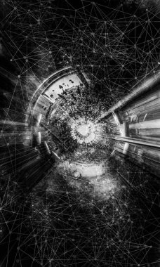 Yenilikçilik teknolojisinin 3 boyutlu tanıtımı, yüksek teknoloji iletişim konsepti