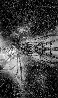 Yenilikçilik teknolojisinin 3 boyutlu tanıtımı, yüksek teknoloji iletişim konsepti